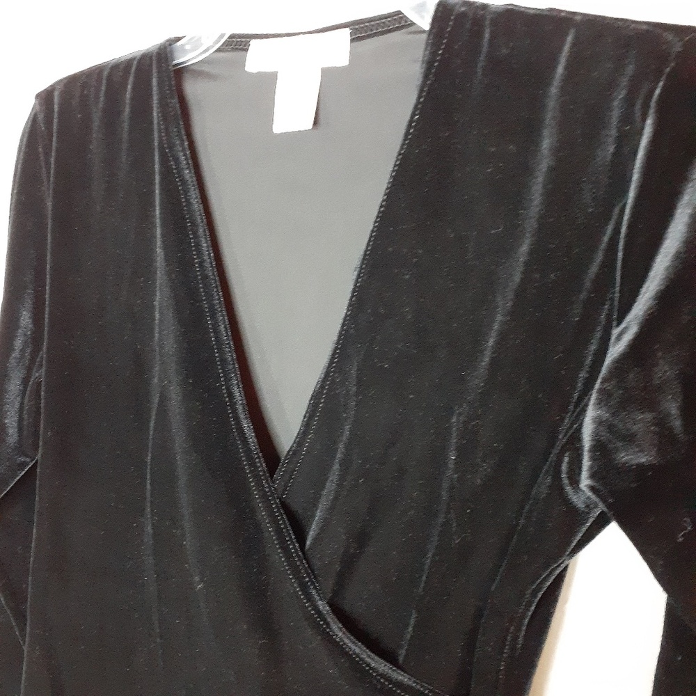 Casual‎ Corner Black Velvet Formal Blouse - Picture 2 of 7